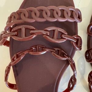 Hermès Hermès Rivage Chaîne d’Ancre Rubber Sandals 39